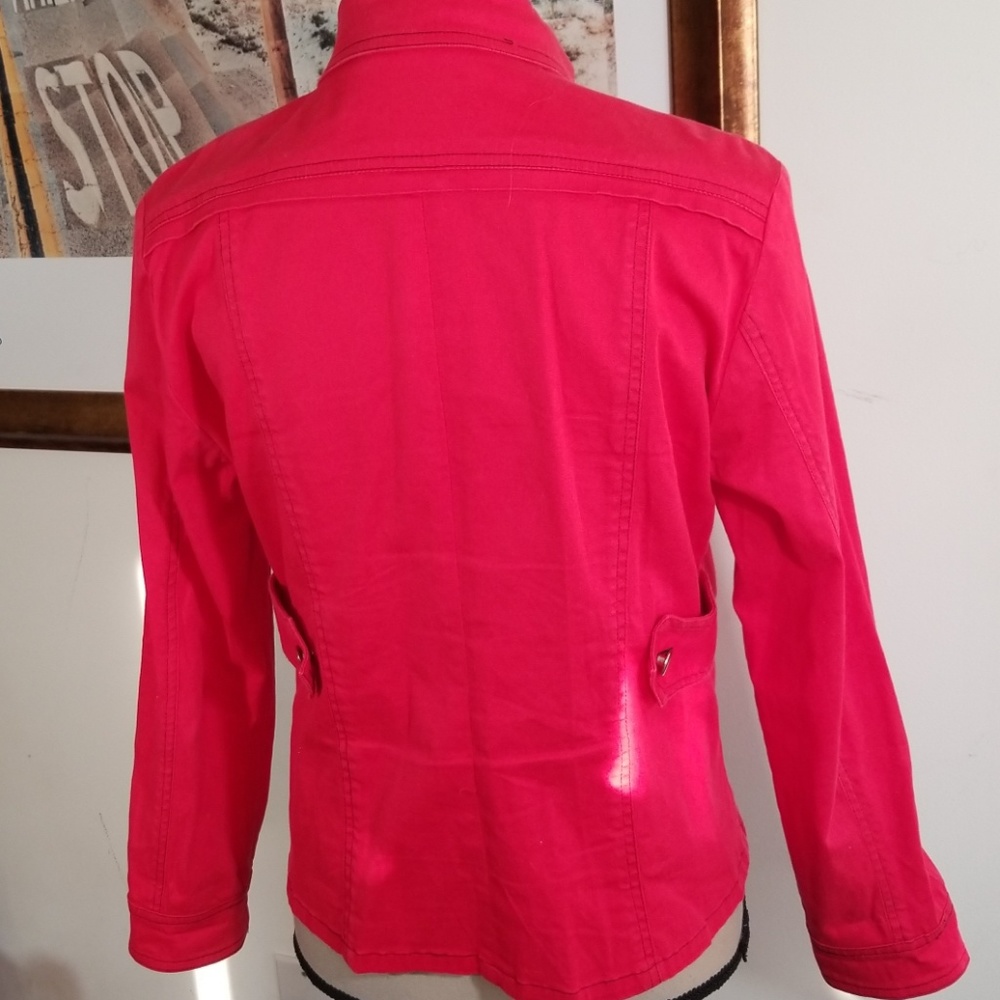Ruby Cho Red Zippered Jacket. Size M - image 7